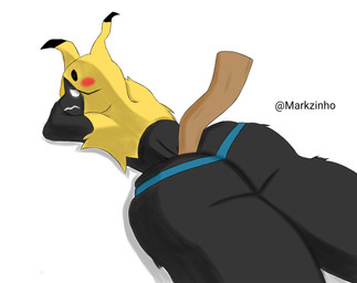 big_butt butt femboy huge_butt hyper hyper_butt male solo markzinh0_(artist) nintendo pokemon generation_7_pokemon humanoid mimikyu pokemon_(species) hi_res