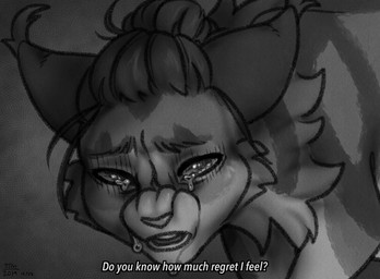 ambiguous_gender bodily_fluids crying dialogue feral feral_with_hair feralized fluffy grey_background hair simple_background solo talking_feral tears text silveyytm attack_on_titan eren_jaeger domestic_cat felid feline felis maine_coon mammal turkish_angora 2019 black_and_white english_text monochrome male_(lore)