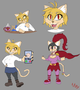 alternate_form anthro big_breasts blonde_hair blue_clothing boots breasts brown_clothing brown_footwear butt cape cleavage clothed clothing female female_anthro footwear hair happy holding_object inner_ear_fluff open_mouth open_smile phone_screen pose purple_clothing red_boots red_cape red_clothing red_footwear redesign shoes smile solo standing superhero superhero_costume teeth topwear tuft white_clothing white_topwear sinyap tsukihime type-moon neco-arc felid feline mammal 2024 absurd_res full-length_portrait hi_res portrait