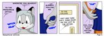 anthro bottomwear bulge butt_slap clothed clothing college crossdressing crossgender dialogue duo female genitals male male/female miniskirt penis penis_grab school school_uniform skirt slap text uniform university lucyhaupdarsteller nonuniform_uniform snow_days henry_edwards arctic_fox canid canine fox mammal true_fox absurd_res comic english_text hi_res