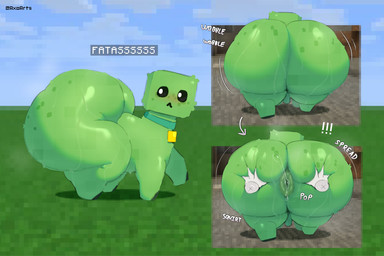 anal_fluids anus backsack balls big_butt black_sclera blush bodily_fluids butt butt_grab butt_jiggle cave cloud collar collar_only day exclamation_point feral freckled_butt freckled_face freckles fur gameplay_mechanics genitals grass green_anus green_body green_collar green_fur hand_on_butt huge_butt inside jiggling male motion_lines nude outside pixelated_background plant puffy_anus quadruped rear_view side_view solo spread_butt spreading square_(anatomy) sweat sweaty_butt text thick_thighs white_eyes axoarts microsoft minecraft mojang xbox_game_studios creeper_(minecraft) 2026 artist_name digital_media_(artwork) english_text hi_res