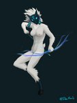 anthro archer arrow_(weapon) bow_(weapon) breasts cocked_bow female fur genitals holding_bow_(weapon) holding_object holding_ranged_weapon holding_weapon nipples nude pussy ranged_weapon simple_background solo weapon dezhowls league_of_legends riot_games tencent kindred_(lol) lamb_(lol) bovid caprine mammal sheep featureless_(disambiguation)