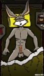 abs anthro balls bed erection furniture genitals magazine male muscular muscular_anthro muscular_male nude penis sleeping solo thizorac loonatics_unleashed looney_tunes warner_brothers ace_bunny slam_tasmanian lagomorph leporid mammal rabbit 2012