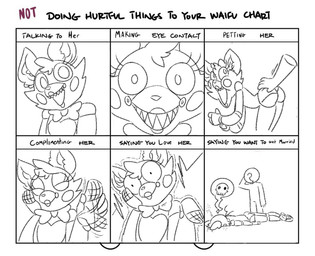 anthro butt chart duo eyes_closed fainting female gesture grin grope hand_on_butt happy humor looking_at_viewer love machine open_mouth open_smile sharp_teeth simple_background smile teeth text waving white_background wide_eyed unnecessaryfansmut five_nights_at_freddy's five_nights_at_freddy's_2 scottgames waifu_chart anon anonymous funtime_foxy_(fnaf) mangle_(fnaf) animatronic canid canine fox human mammal robot english_text meme