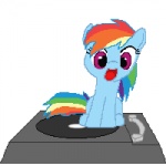 blue_body blue_feathers blue_fur feathered_wings feathers female feral fur hair multicolored_hair multicolored_tail purple_eyes rainbow_hair rainbow_tail sitting solo tail turntable_(record_player) wings epilepsy_warning tomdantherock friendship_is_magic hasbro my_little_pony mythology rainbow_dash_(mlp) equid equine mammal mythological_creature mythological_equine pegasus 1:1 animated low_res short_playtime thumbnail