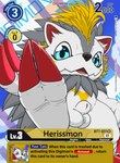 animal_genitalia anthro balls blue_eyes claws fur genitals hair low-angle_view male orange_body orange_fur quills_(anatomy) sheath solo spiky_hair text trading_card_template white_body white_fur neos8 bandai_namco digimon digimon_(species) herissmon absurd_res english_text hi_res