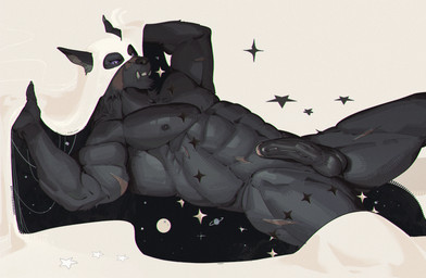 anthro balls big_muscles cloak_only erection fangs fur genitals glans grey_body grey_fur humanoid_genitalia humanoid_penis looking_at_viewer male muscular muscular_anthro muscular_male penis purple_eyes scar scars_all_over solo teeth eruprior elden_ring fromsoftware blaidd_(elden_ring) canid canine canis mammal wolf hi_res