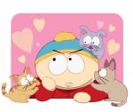 group heart_symbol male open_mouth ichthy0stega comedy_central south_park eric_cartman domestic_cat felid feline felis human mammal 2015