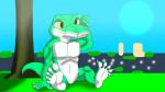 5_fingers 5_toes anthro biped claws clothing countershade_feet countershading feet fingers hat headgear headwear humanoid_feet humanoid_hands lake male nude outside plant plantigrade pond sitting solo toe_claws toes tree jolly_the_lizard cregon alligator alligatorid crocodile crocodilian reptile scalie 16:9 widescreen