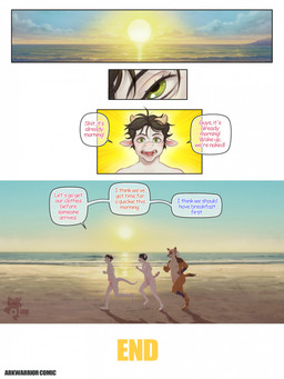 anthro balls beach blush dialogue flaccid foreskin fur genitals group hair humanoid_genitalia humanoid_penis male nude outdoor_nudity outside penis running sand seaside speech_bubble tail text tight_foreskin trio waking_up water ark_warrior mythology ari_(ark_warrior) santi_(ark_warrior) tame_(tamekaze) canid canine canis dragon furred_dragon furred_scalie hybrid jackal mammal mythological_creature mythological_scalie procyonid raccoon scalie comic digital_media_(artwork) english_text hi_res