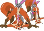 afterglow anal animal_genitalia animal_penis anthro ass_up bodily_fluids canid canine canine_genitalia canine_penis choker cum cum_on_self disney female female_rimming_male flexible fox genital_fluids genitals handjob handjob_while_rimming hi_res jewelry jrxt judy_hopps lagomorph leporid looking_pleasured male male/female mammal necklace nick_wilde nude oral penile penis rabbit rimming sex zootopia