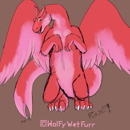 coiling electroshock_weapon feral fluffy fur happy holidays ilu lateral pink_body pink_fur red_body red_fur tail taser weapon wolfywetfurr_(artist) between_worlds mythology valentine's_day dragon mythological_creature mythological_scalie scalie 1:1 2014 hi_res story story_in_description