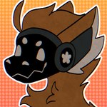 1:1 anthro brown_body brown_fur flat_colors fur headshot_portrait icon machine male portrait protogen ralnyx_the_protogen screen screen_face solo vividje