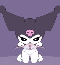 3_toes anthro bent_legs duo feet fellatio female fur genitals kneeling_oral_position male male/female oral penile penis sex toes vulva white_body white_fur young dakuromii onegai_my_melody sanrio kuromi lagomorph leporid mammal rabbit animated