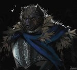 anthro armor facial_scar heart_symbol male metal_armor scar solo yenyenyen19 elden_ring fromsoftware blaidd_(elden_ring) canid canine canis mammal wolf absurd_res hi_res