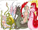 anthro anus apode breasts female genitals group legless lineup living_hair nipples non-mammal_breasts non-mammal_nipples nude pseudo_hair pussy serpentine snake_hair split_form tentacles lvl9drow european_mythology greek_mythology mythology medusa amphibian draconcopode marine merfolk mythological_creature mythological_salamander mythological_scalie naga reptile scalie siren snake source_request