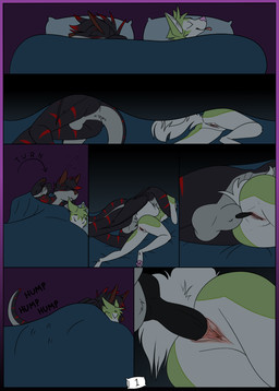 andromorph andromorph/male animal_genitalia animal_penis anthro bed black_body black_fur blep canine_genitalia canine_penis dark duo erection fangs from_behind_position fur furniture genitals green_body green_fur intersex intersex/male knot male night nude pawpads penetration penile penile_penetration penis penis_in_vagina pink_nose pink_pawpads red_body red_fur red_nose sabertooth_(anatomy) sex sexsomnia sheath sleep_sex sleeping smile teeth tongue tongue_out under_blanket vaginal vaginal_penetration vulva white_body white_fur wings sillydraco mythology byte_fantail_(character) yogan canid canine canis domestic_dog dragon husky hybrid mammal mythological_creature mythological_scalie nordic_sled_dog scalie spitz wolf absurd_res comic hi_res