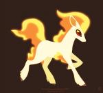 ambiguous_gender feral fire flaming_hair flaming_mane flaming_tail fur hooves pseudo_hair pseudo_mane red_eyes solo tail white_body white_fur fennecsilvestre nintendo pokemon equid generation_1_pokemon mammal pokemon_(species) ponyta animated short_playtime