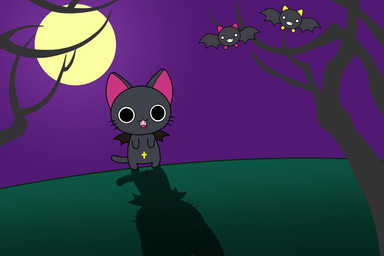 ambiguous_gender bat_wings black_body blood blood_on_face bodily_fluids cast_shadow chibi fangs flying full_moon group media_accurate membrane_(anatomy) membranous_wings moon night open_mouth open_smile outside simple_eyes smile standing teeth toony trio whiskers wings neitsuke nyanpire komori-kun_(nyanpire) mori-kun_(nyanpire) nyanpire_(character) bat domestic_cat felid feline felis mammal vampire 2016 3:2 digital_media_(artwork)