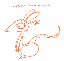 anthro butt female orange_line_art simple_background solo text thick_thighs white_background the_weaver deltarune undertale_(series) orange_(deltarune) mammal mouse murid murine rodent 2026 colored_line_art monochrome orange_and_white