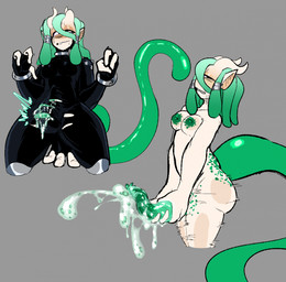 3_fingers areola big_ears big_tail blotchy_areola blush blush_lines bodily_fluids bodysuit breasts butt clothing colored_cum cum cumshot egg ejaculation erection erection_under_clothing excessive_cum excessive_genital_fluids fingers genital_fluids genitals glistening_eyelids green_cum gynomorph intersex leaking_precum markings masturbation oviposition penis precum prehensile_penis skinsuit solo spots spotted_markings tail thrusting tight_clothing torn_clothing unusual_bodily_fluids unusual_cum unusual_genital_fluids susieruu alien alien_humanoid humanoid hi_res