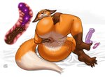 anal anal_beads anal_beads_in_ass anal_fisting anal_penetration anthro anthro_penetrated anus big_butt bodily_fluids brown_body brown_fur butt dildo female female_anthro female_penetrated fisting fur genital_fluids genitals internal internal_anal object_in_ass orange_body orange_fur penetration plump_labia puffy_anus rear_view sex_toy sex_toy_in_ass sex_toy_insertion simple_background solo stuck_insertion tan_body tan_fur thick_thighs vaginal_fluids vulva white_background wide_hips l3ftbl4nk canid canine fox mammal 2024 hi_res