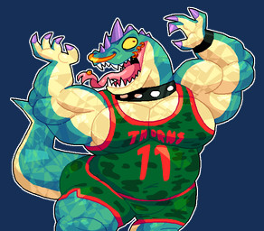anthro basketball_uniform big_muscles bottomwear claws clothing collar facial_piercing forked_tongue green_body green_bottomwear green_clothing green_scales green_shorts head_spikes long_tongue male mouth_piercing muscular muscular_anthro muscular_arms muscular_male nose_piercing nose_ring open_mouth pecs piercing purple_claws purple_spikes raised_arms ring_piercing scales sharp_teeth shirt shorts silly_face simple_background solo spikes spikes_(anatomy) sportswear tail tank_top teeth tongue tongue_out tongue_piercing topwear transparent_background uniform wristband yellow_sclera gaybunnygay goat_(movie) sony_corporation sony_pictures modo_olachenko komodo_dragon lizard monitor_lizard reptile scalie alpha_channel digital_media_(artwork)