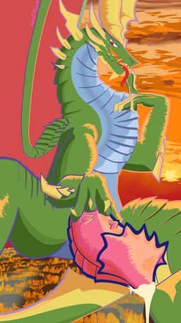 big_penis bodily_fluids dripping feral genital_fluids genitals green_body hand_on_penis horn licking looking_at_viewer male penis precum precum_drip self_lick sitting sitting_on_ground solo sunset tongue tongue_out yellow_horn zenaimizuchi capcom monster_hunter mythology dragon elder_dragon guanzorumu mythological_creature mythological_scalie scalie 4k 9:16 absurd_res digital_media_(artwork) hi_res