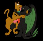 anthro anthro_on_feral balls bestiality collar duo feral french_kissing genitals kissing licking_tongue male male/male on_hind_legs penis smile tongue tongue_out wings thecreatorseye dreamworks european_mythology hanna-barbera how_to_train_your_dragon mythology scooby-doo_(series) fan_character scooby-doo dragon fury_(httyd) mythological_creature mythological_scalie night_fury scalie western_dragon hi_res