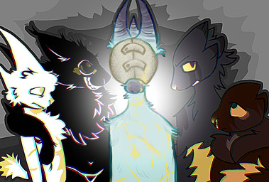 ambiguous_gender anthro black_body black_fur brown_body brown_fur fur grey_body grey_fur group mask mup_(rotsrocks) overweight sg_(permian) skinny toony wearing_mask white_body white_fur average rotsrocks casualties:_unknown francis_(rotsrocks) k-899_(permian) rainbow_(rotsrocks) albino_(gunsawian) expie_(gunsawian) gunsawian hi_res