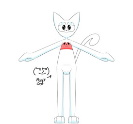 :3 a-pose anthro big_feet big_vulva bra clothed clothing feet female genitals pantsless plump_labia raised_tail simple_drawing skinny_female smug_face solo standing tail underwear vulva white_arms white_body white_legs white_paws alpog21_(artist) domestic_cat felid feline felis mammal absurd_res hi_res shaded simple_shading