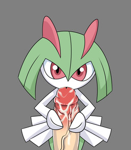 2_fingers ambiguous_gender bodily_fluids both_hands_on_penis clothing cum cum_on_penis dress duo fingers first_person_view genital_fluids genitals glans glistening glistening_eyes green_body green_hair grey_background hair handjob head_spikes human_on_humanoid humanoid_genitalia humanoid_penis interspecies larger_male male multicolored_body penile penis pokephilia pseudo_clothing pseudo_hair red_eyes sex simple_background size_difference smaller_ambiguous spikes spikes_(anatomy) vein veiny_penis white_body dzk nintendo pokemon generation_3_pokemon human humanoid kirlia mammal pokemon_(species) 2026 digital_media_(artwork) hi_res