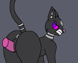 angry anus black_body butt clenched_teeth dildo dildo_in_vagina dildo_insertion female feral genitals grey_anus grey_background grey_body grey_stripes looking_back penetration pink_dildo pink_nose presenting presenting_anus presenting_hindquarters presenting_vulva pupils purple_eyes raised_tail sex_toy sex_toy_in_vagina sex_toy_insertion silver_(metal) silver_ring simple_background slit_pupils solo stripes tail teeth vaginal vaginal_penetration vulva therealmessyroomguy1 celtic_mythology european_mythology mythology cat-sith felid feline mammal mythological_creature mythological_feline animated animated_gif digital_media_(artwork) hi_res pixel_(artwork) pixel_animation short_playtime