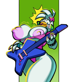 accessory accident accidental_exposure anthro areola beak big_areola big_breasts big_nipples blue_eyes bow_(feature) bow_accessory bow_ribbon bracelet breasts clothed clothing colored_nails electric_guitar female guitar hair_accessory hair_bow hair_ribbon holding_musical_instrument holding_object holidays huge_areola huge_nipples jewelry musical_instrument nails nipple_slip nipples non-mammal_breasts non-mammal_nipples one_breast_out pink_nipples plucked_string_instrument puffy_areola puffy_nipples ribbons solo string_instrument wardrobe_malfunction white_body nondelismell five_nights_at_freddy's five_nights_at_freddy's:_security_breach scottgames steel_wool_studios valentine's_day glamrock_chica avian bird chicken galliform mammal phasianid 2022 digital_media_(artwork) hi_res