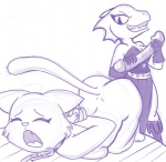 anthro argonian arms_behind_back ass_up bdsm bound butt cat clothed clothing dildo domination double_dildo eyes_closed feline female female_domination gloves grin katia_managan lizard lonbluewolf lying mammal nude on_front open_mouth prequel quill-weave rape_face reptile scalie sex_toy standing the_elder_scrolls the_elder_scrolls_iv:_oblivion video_games
Rating: Explicit
Score: 16
User: APimpFromBuffalo
Date: August 26, 2013