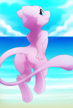 3_toes 4_fingers anus arm_tuft blep blue_eyes butt cheek_tuft claws cloud day detailed_background elbow_tuft eyelashes facial_tuft feet female female_feral feral finger_claws fingers foot_tuft fur genitals glistening glistening_eyes hand_on_butt hand_on_own_butt humanoid_genitalia humanoid_genitalia_on_feral humanoid_vulva humanoid_vulva_on_feral levitation long_tail looking_at_viewer looking_back looking_back_at_viewer mismatched_genitalia mismatched_humanoid_vulva mismatched_vulva outside pink_anus pink_body pink_claws pink_fur pink_tail rear_view sea sky solo tail toes tongue tongue_out tuft vulva water darkmirage nintendo pokemon felid generation_1_pokemon legendary_pokemon mammal mew_(pokemon) pokemon_(species) 2026 alternate_version_at_paywall digital_media_(artwork) hi_res