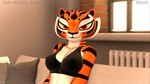 anthro bra clothing female looking_at_viewer solo underwear nixu3d dreamworks kung_fu_panda master_tigress felid mammal pantherine tiger 16:9 4k absurd_res digital_media_(artwork) hi_res widescreen