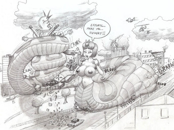 abdominal_bulge after_vore apode belly big_belly big_breasts breasts building coiling female group legless macro nipples nude nude_female outside overweight serpentine simple_background split_form text vore white_background frakass ragnarok_online isis_(ragnarok_online) draconcopode lamia reptile scalie snake 2009