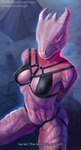 abs anthro athletic athletic_female breasts crossgender female obliques solo text izneg baldur's_gate baldur's_gate_3 dungeons_and_dragons hasbro wizards_of_the_coast the_dark_urge_(baldur's_gate) dragonborn_(dnd) scalie absurd_res hi_res url