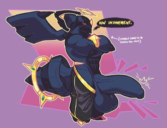 anthro back_wings balls balls_over_waistband barazoku big_balls big_penis black_body black_bottomwear black_clothing black_penis black_shorts bottomwear bracelet clothed clothing crossed_arms crown emanata foreskin genitals gradient_background halo headgear horn huge_balls huge_penis hyper hyper_genitalia hyper_penis jewelry looking_at_genitalia looking_at_own_penis looking_at_penis looking_at_self looking_down male muscular muscular_anthro muscular_male no_underwear nude nude_anthro nude_male penis red_sclera ring shorts simple_background solo talking_to_self topless topless_anthro topless_male vein veiny_penis wings yellow_eyes zephyrchill nintendo pokemon zek_(zephyrchill) arceus generation_4_pokemon generation_5_pokemon hybrid legendary_pokemon pokemon_(species) zekrom absurd_res hi_res