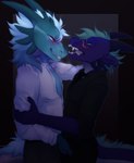 absurd_res anthro dragon duo grope hi_res kinktober2024 male male/male mythological_creature mythological_scalie mythology original_character scalie spicycalisi