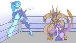 female group hyper male muscular pose ring tail trio wrestling zaperzero zaper0 mythology dragon equid equine horse mammal mythological_creature mythological_scalie scalie 16:9 colored hi_res sketch widescreen