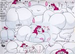 anthro belly big_belly big_breasts big_butt breasts butt female fupa fur genitals hair overweight overweight_anthro pink_hair plump_labia pussy sagging_breasts shaking_butt solo text thick_thighs white_body white_fur wide_hips snackdumpster twistcmyk noelle_(twistcmyk) bear mammal polar_bear ursine absurd_res english_text hi_res