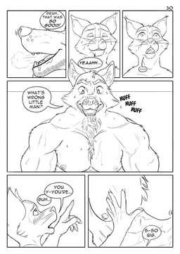 abs anthro blush blush_lines bodily_fluids body_size_growth body_worship breath chest_tuft comic_panel dialogue duo growth implied_growth male muscle_growth muscle_worship muscular muscular_anthro muscular_male nipples panting pecs pecs_touching size_difference size_transformation speech_bubble stubble sweat sweatdrop sweaty_body sweaty_face text transformation tuft alphasabre canid canine domestic_cat felid feline felis fox mammal comic english_text hi_res