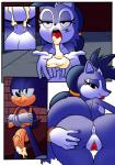 anthro big_butt big_penis bodily_fluids butt cum cum_in_mouth cum_inside duo female genital_fluids genitals huge_butt huge_penis male penis presenting presenting_pussy pussy cloudz superbunnygt archie_comics sega sonic_the_hedgehog_(archie) sonic_the_hedgehog_(comics) sonic_the_hedgehog_(series) lupe_the_wolf sonic_the_hedgehog canid canine canis eulipotyphlan hedgehog mammal wolf absurd_res comic digital_media_(artwork) hi_res