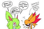 anthro braixen breath comic dialogue duo english_text female fetishes generation_6_pokemon heart_eyes heart_symbol hi_res nintendo panting pokemon pokemon_(species) ponporio_(artist) red_eyes shocked text