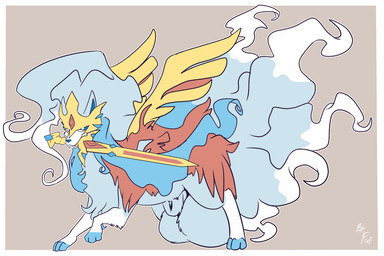 animal_genitalia back_wings balls big_balls big_sheath black_nose blue_eyes countershade_torso countershading crown feathered_wings feathers feet feral fluffy fluffy_tail genitals grey_body grey_countershading grey_markings headgear holding_melee_weapon holding_object holding_sword holding_weapon huge_balls hyper hyper_balls hyper_genitalia leg_markings looking_at_viewer male markings melee_weapon mouth_hold multi_tail object_in_mouth quadruped red_body sheath simple_background socks_(marking) solo standing sword sword_in_mouth tail toeless_(marking) weapon weapon_in_mouth white_markings wings fuf nintendo pokemon alolan_form alolan_ninetales crowned_sword_zacian generation_7_pokemon generation_8_pokemon hybrid legendary_pokemon pokemon_(species) regional_form_(pokemon) zacian 2019 3:2