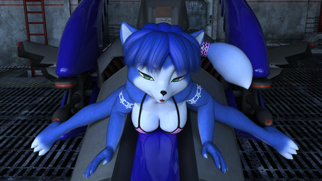 3_toes 5_fingers anthro barefoot bikini bikini_top black_nose blue_body blue_fur blue_hair breasts claws cleavage clothed clothing feet female fingers fur green_eyes hair half-closed_eyes looking_at_viewer narrowed_eyes plantigrade smile solo spread_legs spreading straddling swimwear toes tongue two-piece_swimsuit torqueemup charleyfox_(modeler) nintendo star_fox krystal_(charleyfox) krystal_(star_fox) canid canine fox mammal 16:9 2018 3d_(artwork) 4k absurd_res daz_studio_(artwork) digital_media_(artwork) hi_res widescreen