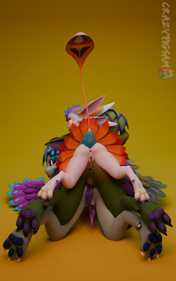 animal_genitalia anthro blep bodily_fluids body_stack butt_stack cloaca dripping dripping_vulva female genital_fluids genitals green_body group looking_at_viewer male male/female male/male orange_body penis precum precum_drip presenting purple_body smug_face tapering_penis tongue tongue_out trio underfluffies crazypigsam avali avian 3d_(artwork) 5:8 absurd_res blender_(artwork) blender_cycles_(artwork) digital_media_(artwork) hi_res