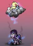 cloud duo electricity female horn lightning wings pirill-poveniy friendship_is_magic hasbro my_little_pony mythology derpy_hooves_(mlp) starlight_glimmer_(mlp) equid equine mammal mythological_creature mythological_equine pegasus unicorn 2019 hi_res